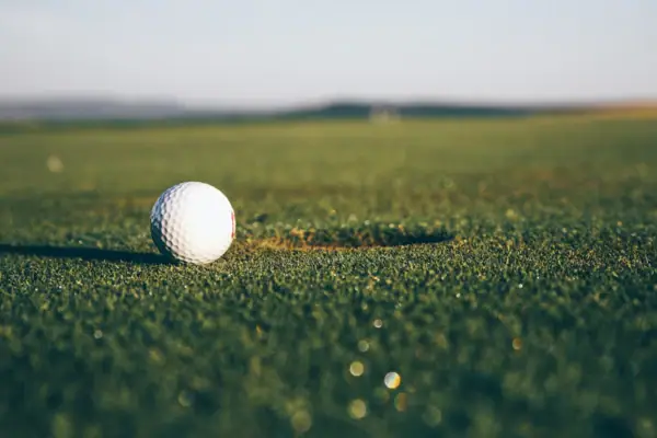 Golf ball on the grass