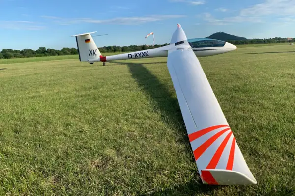 Glider on grass surface