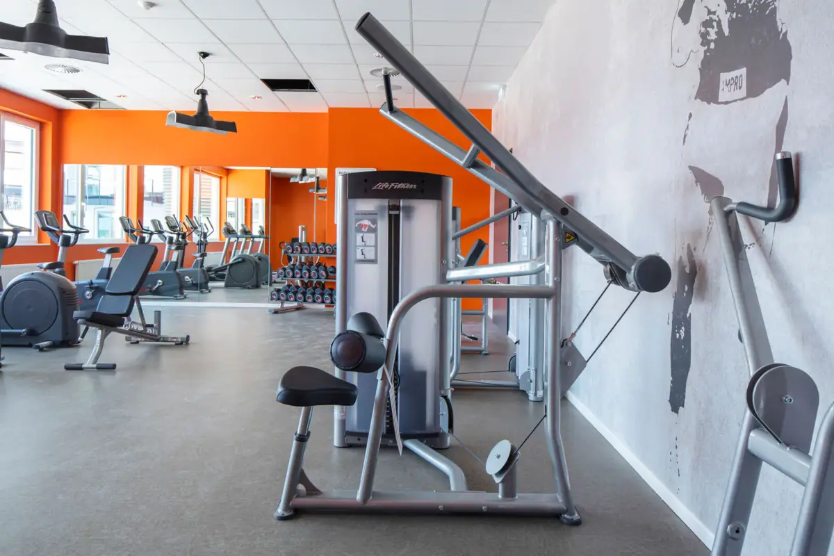 Fitness studio with training equipment