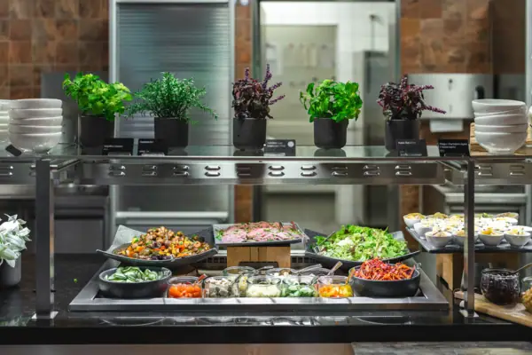 Starters Food on a shelf in the indoor area.
