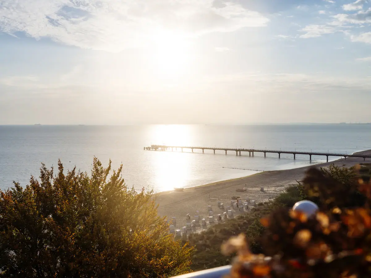 Bansin pier A pier on a beach in the morning light.
