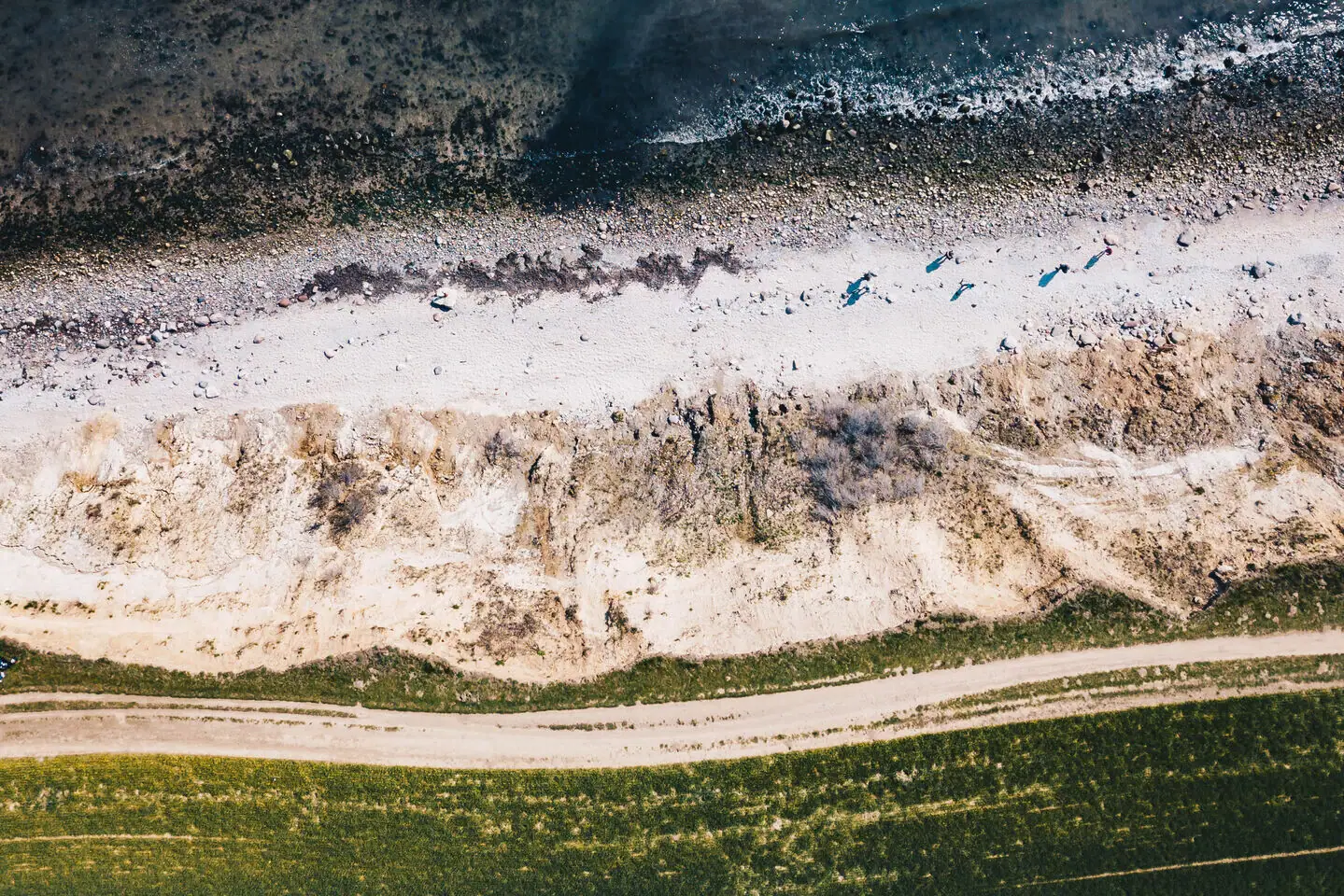 Aerial view of the Baltic Sea coast.