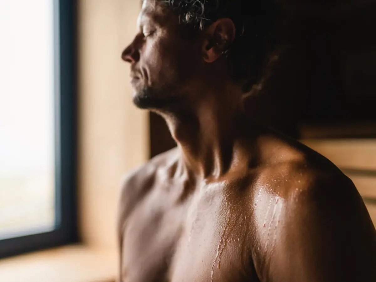 A man with wet hair.