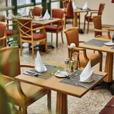 Gastronomy Nordperd & Villas A table set for a meal.