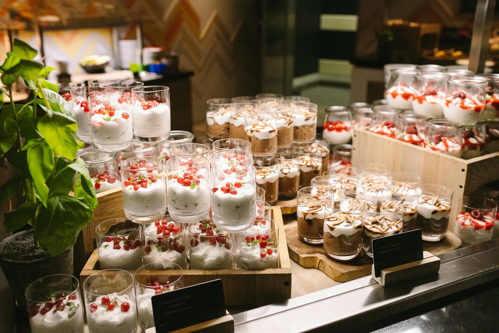 A table full of desserts.