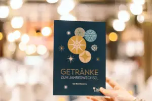 Hand holds a blue card