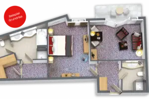 Floor plan of a suite.