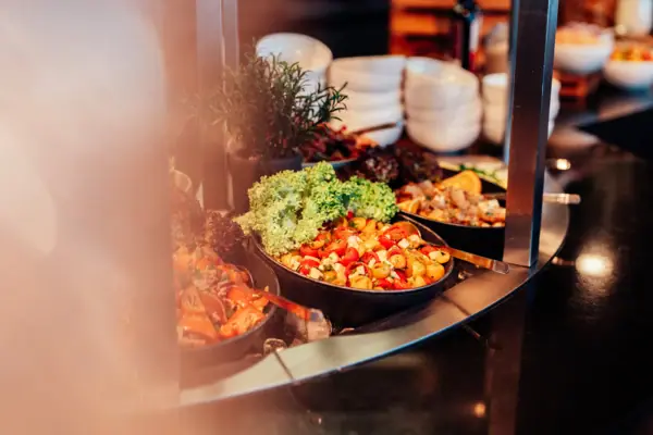 Buffet at JEDERMANNS A group of bowls containing food.