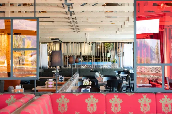 Restaurant with tables and chairs