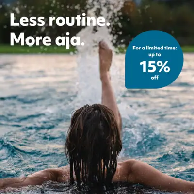 A woman swimming in a pool.
