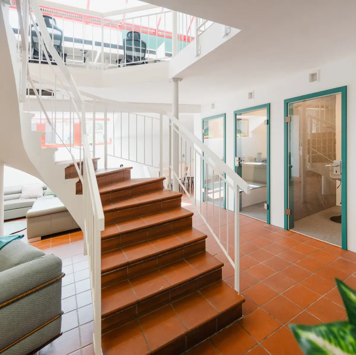 Staircase in a co-working space in Garmisch-Partenkirchen, the ‘Impuls Raum’.