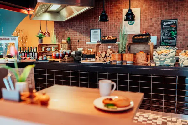 Counter with food on it