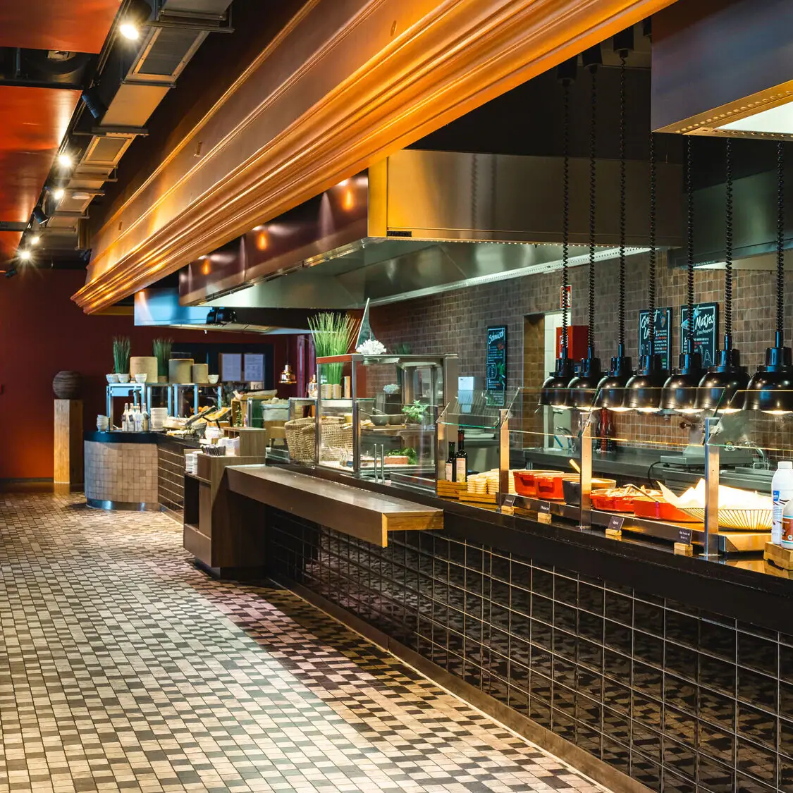 A restaurant with a variety of dishes.