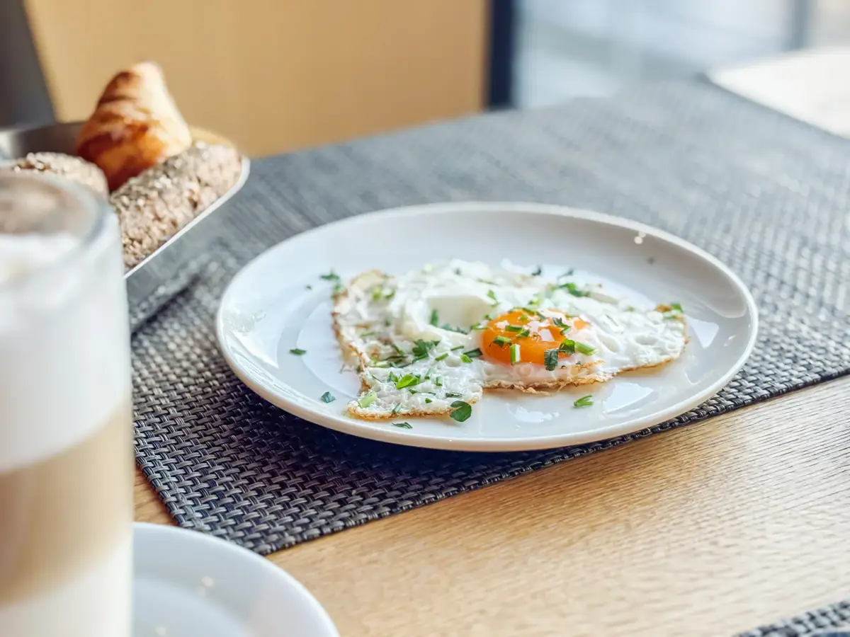 A plate of food on a table.