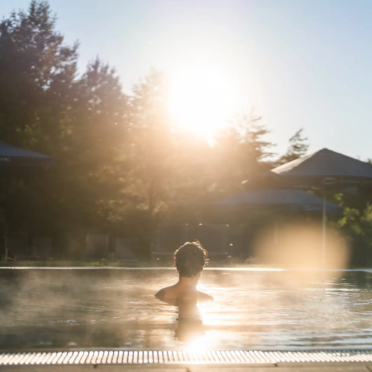 Day SPA in Bad Saarow Person in the pool while swimming outdoors