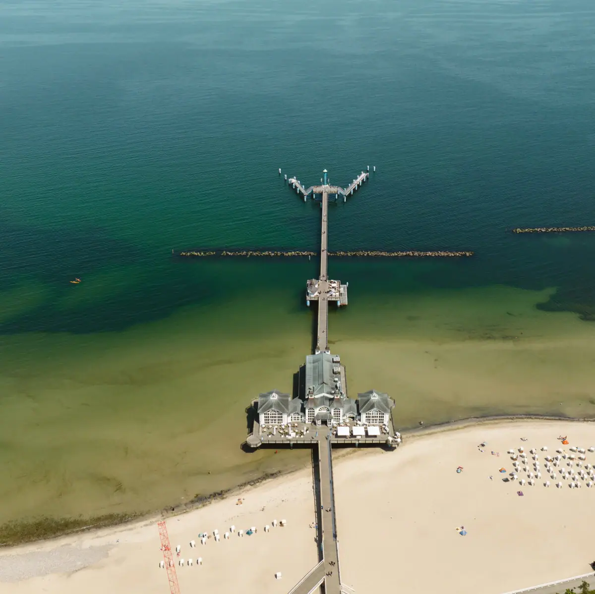 Long jetty on the beach