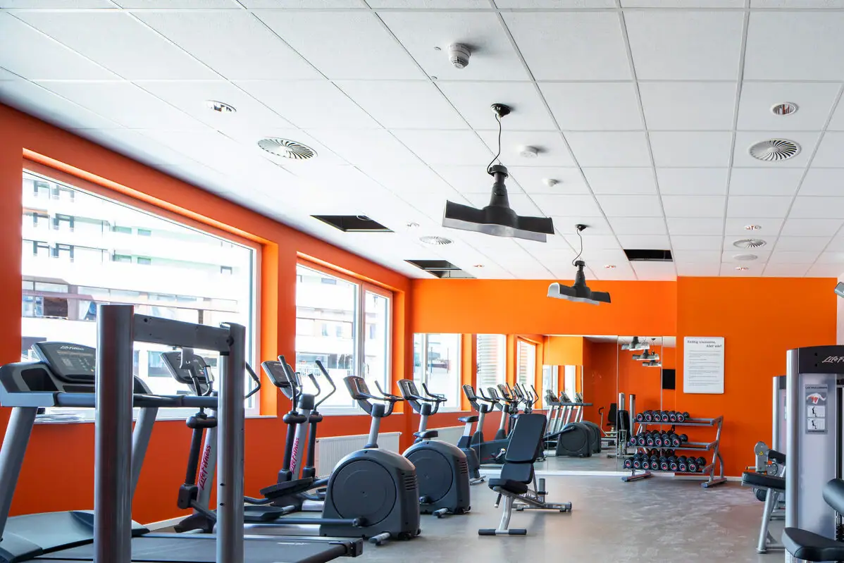 Fitness studio with training equipment